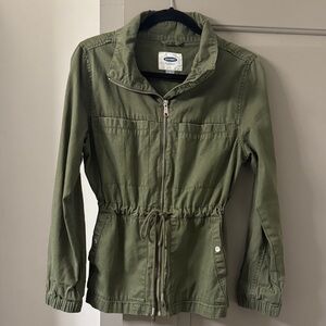 Old Navy Army Green Jacket with Drawstring